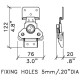 Large Surface Mount Butterfly Catch